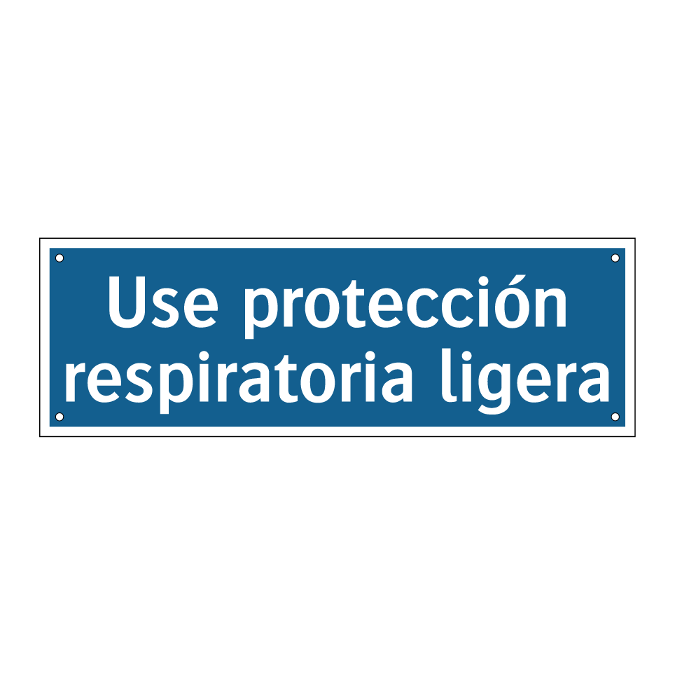 Use protección respiratoria ligera
