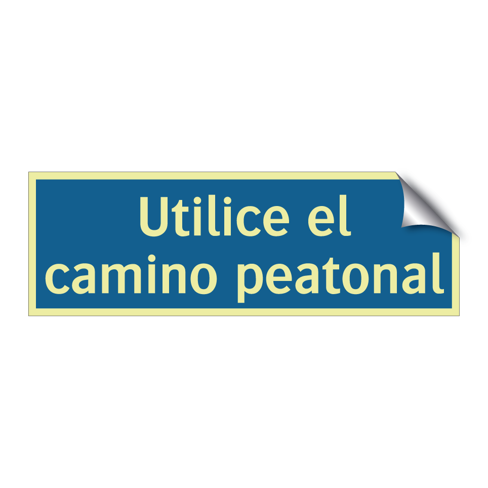 Utilice el camino peatonal