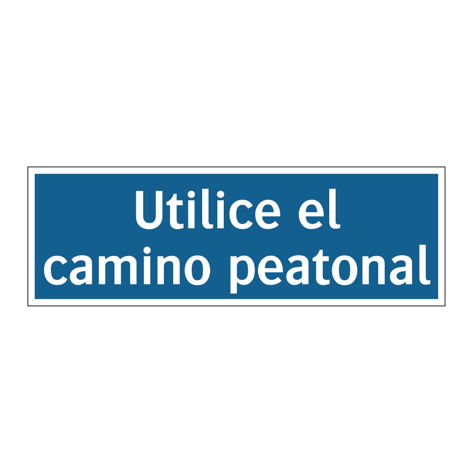 Utilice el camino peatonal