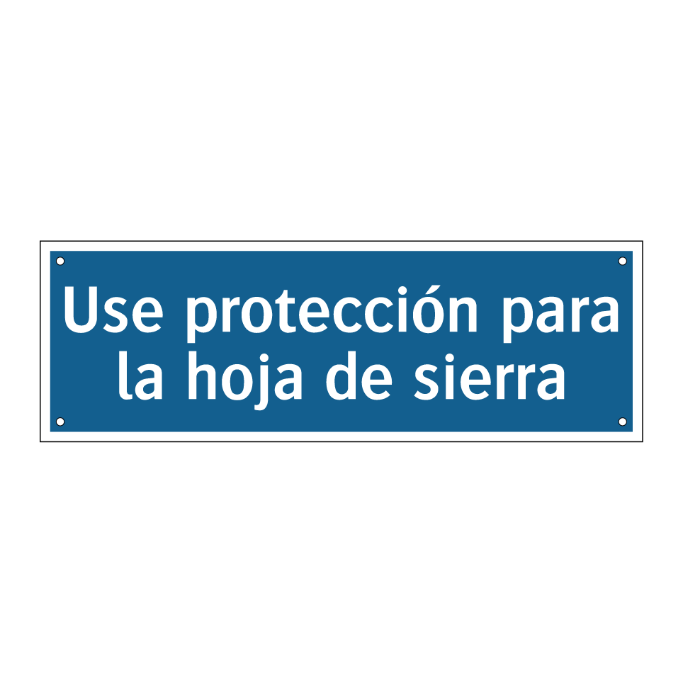 Use protección para la hoja de sierra
