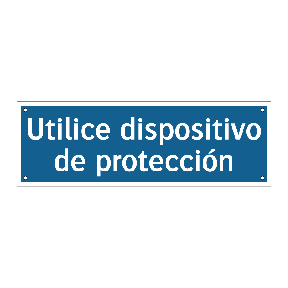 Utilice dispositivo de protección