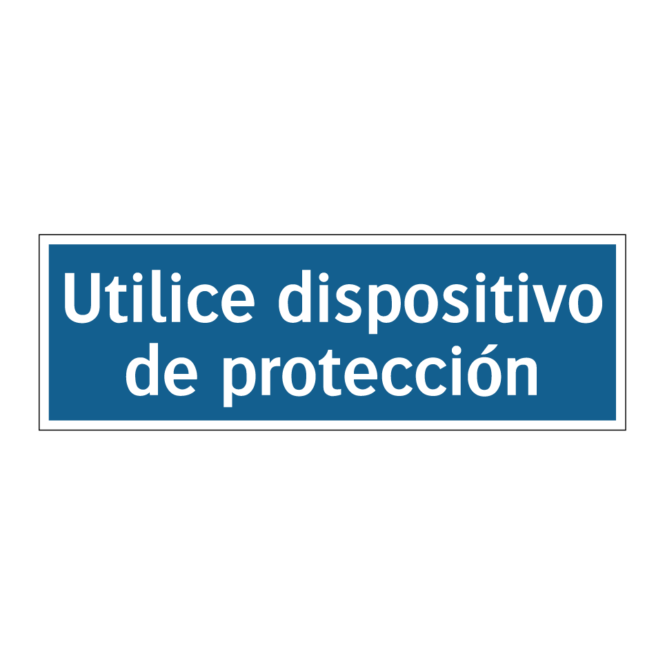 Utilice dispositivo de protección
