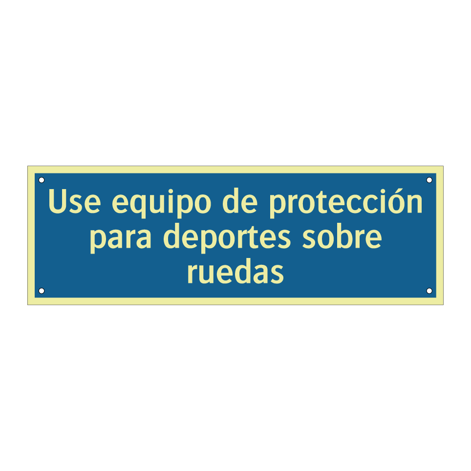 Use equipo de protección para deportes sobre ruedas