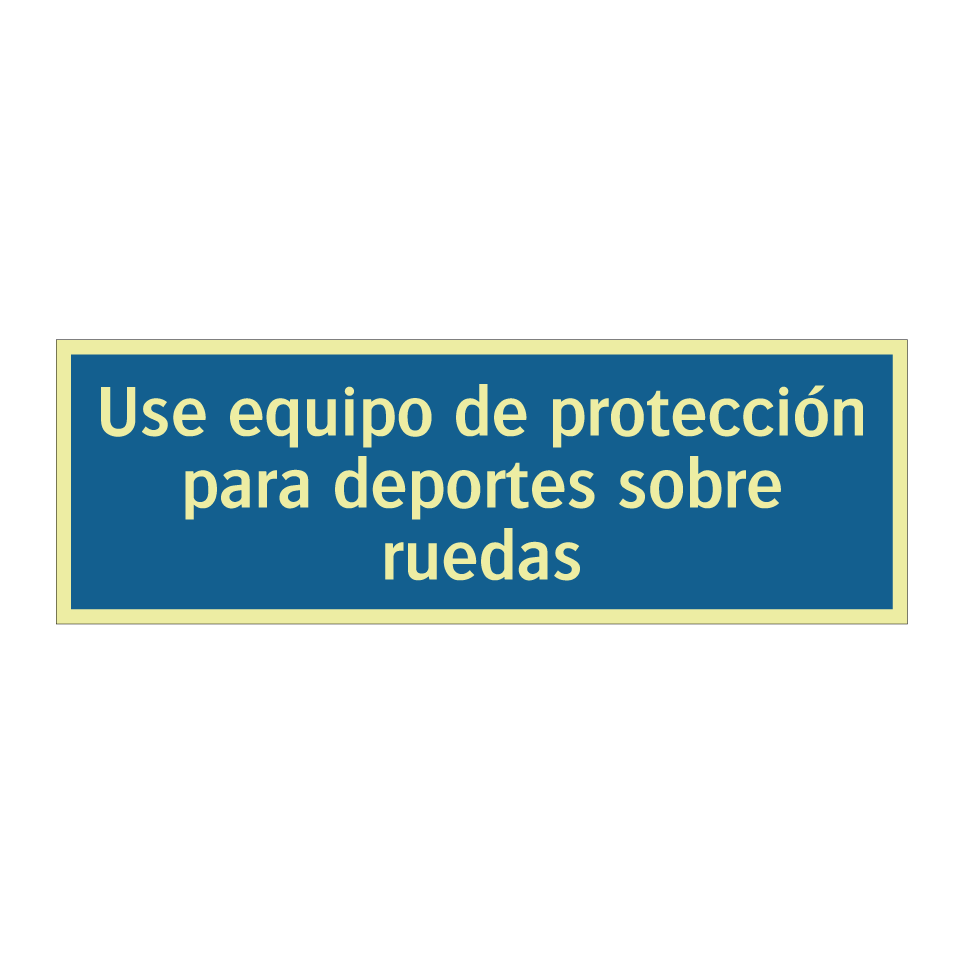 Use equipo de protección para deportes sobre ruedas