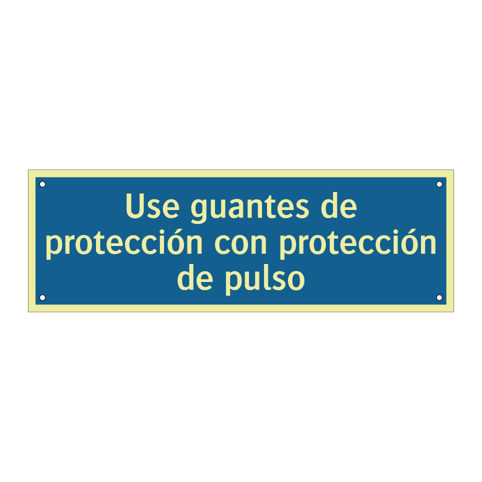 Use guantes de protección con protección de pulso