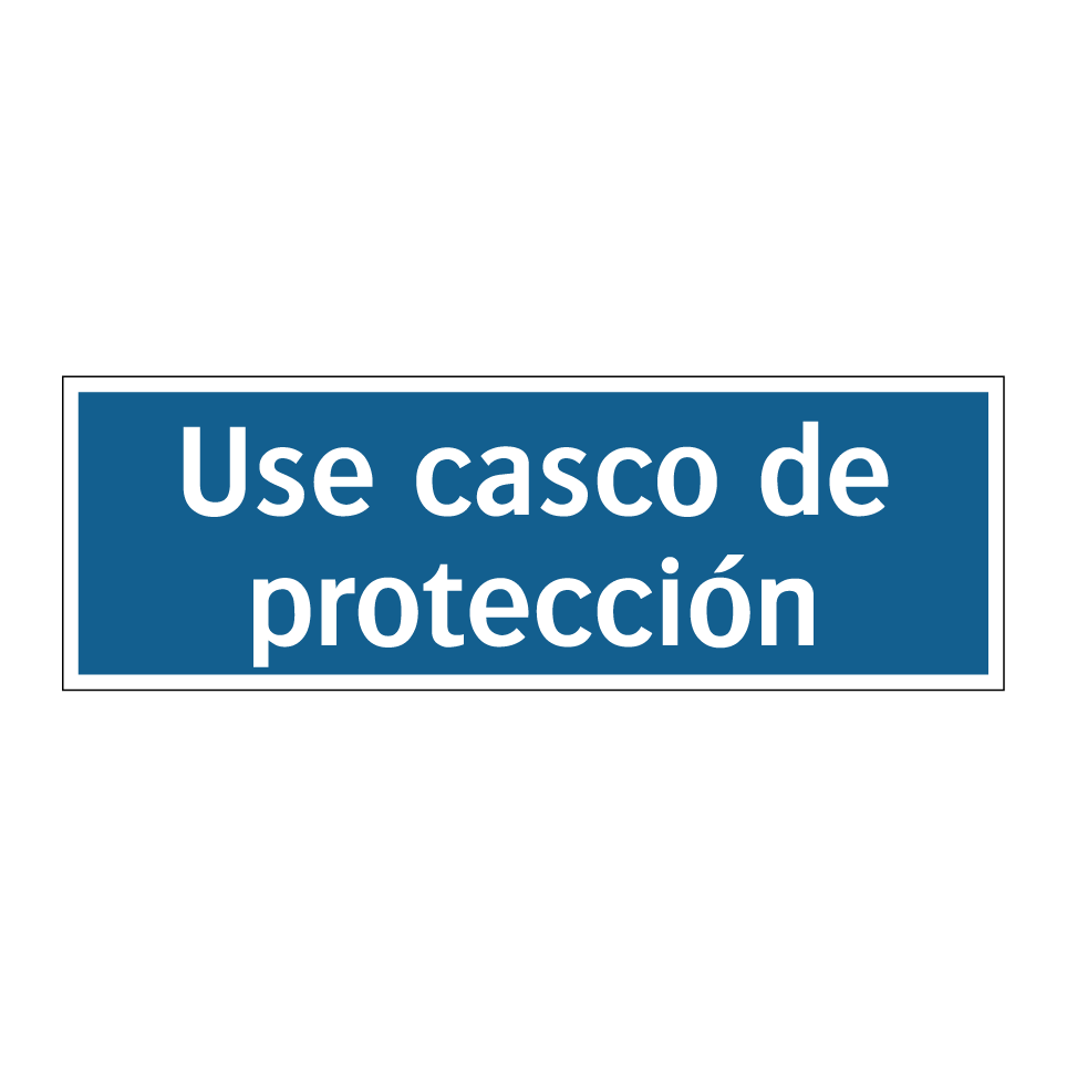Use casco de protección