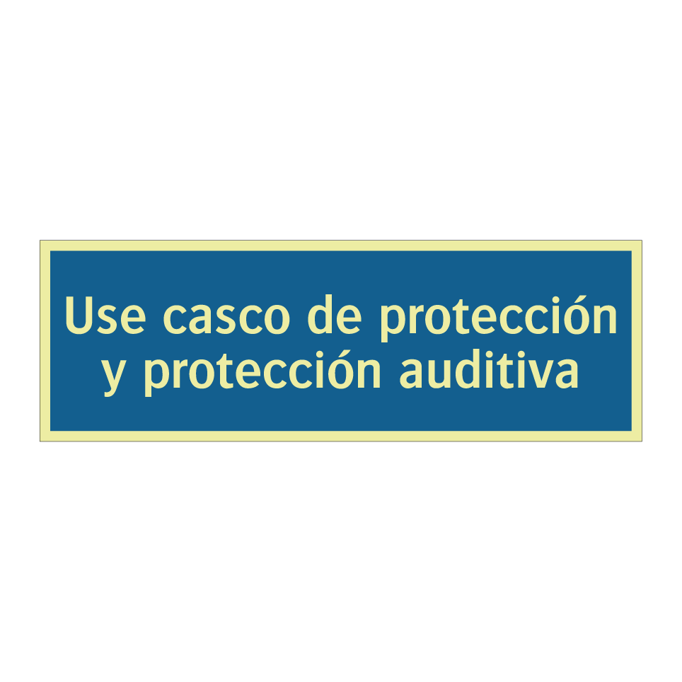 Use casco de protección y protección auditiva