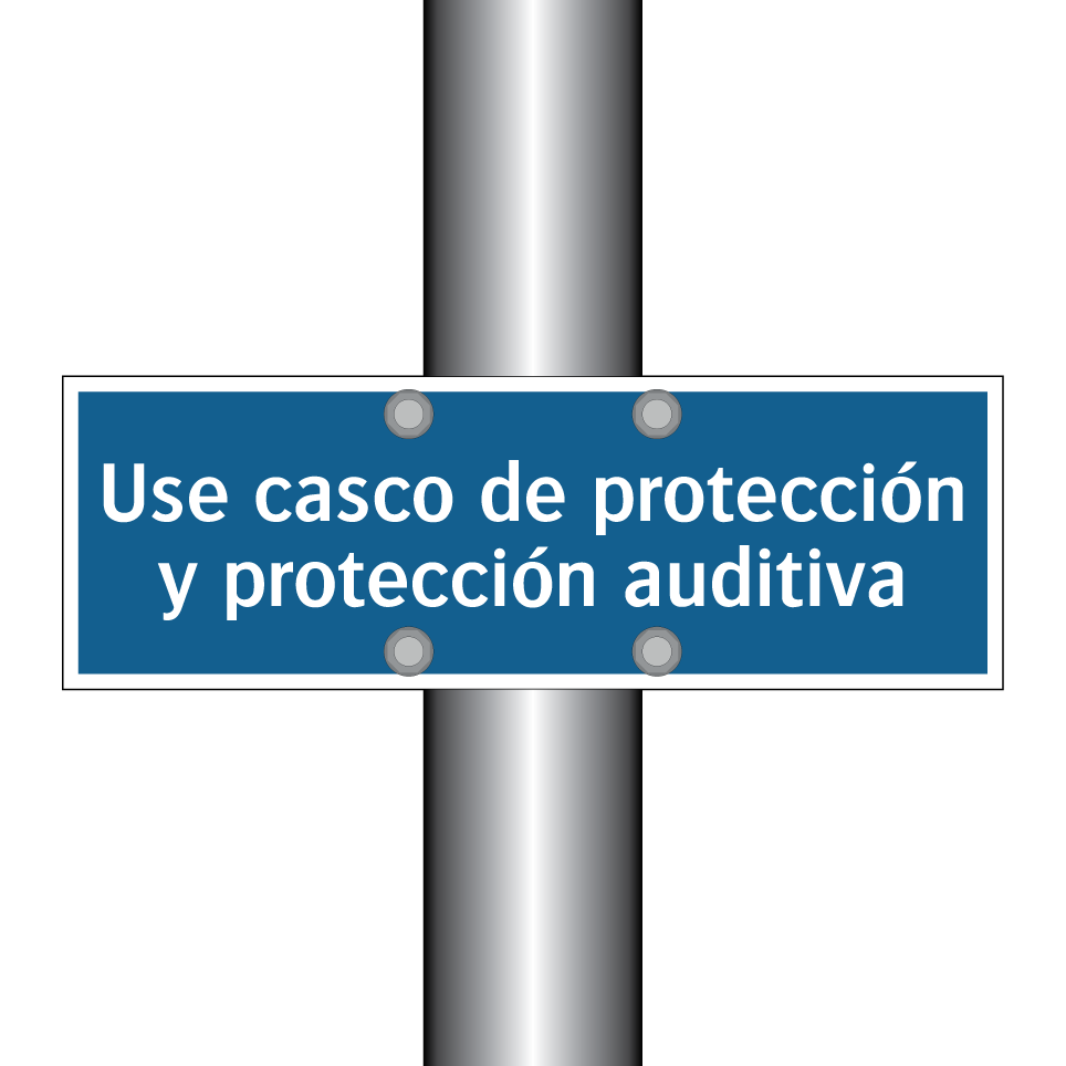 Use casco de protección y protección auditiva