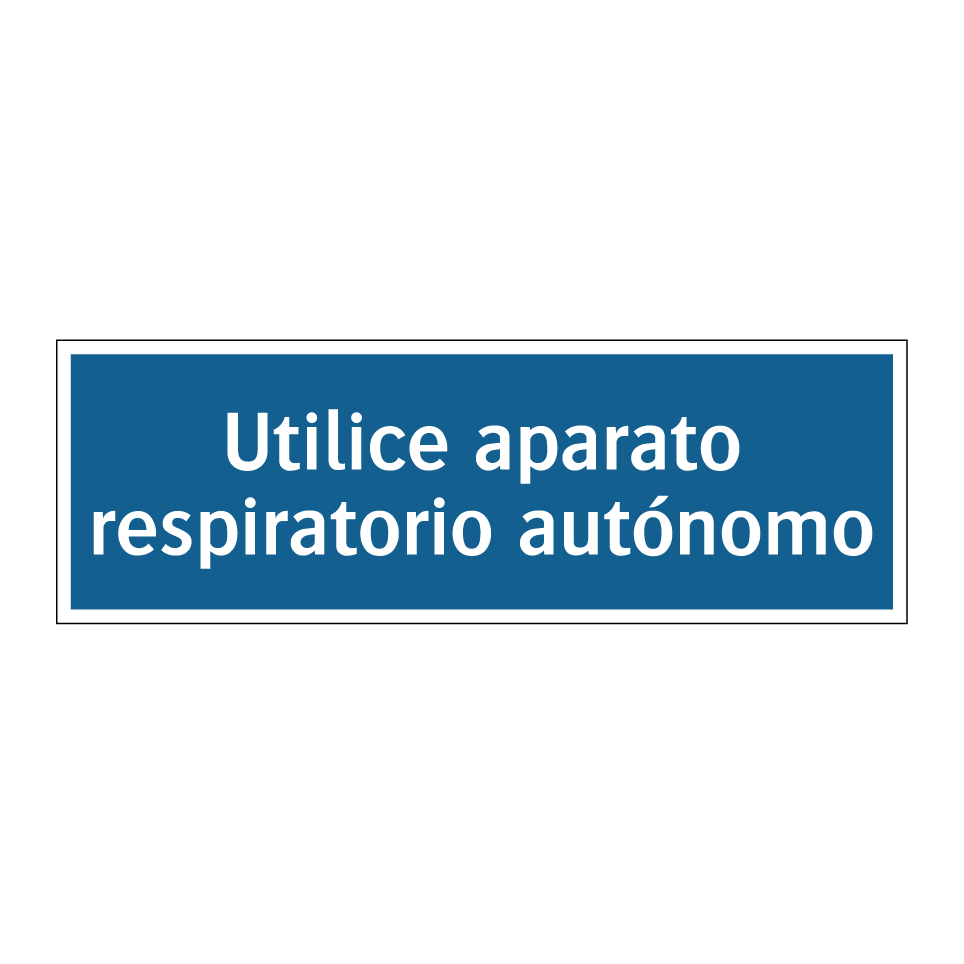 Utilice aparato respiratorio autónomo