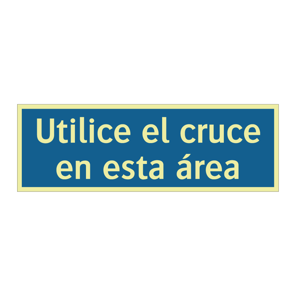 Utilice el cruce en esta área