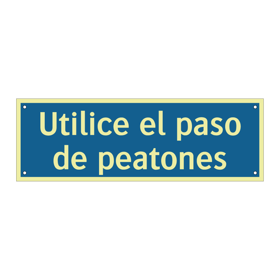 Utilice el paso de peatones