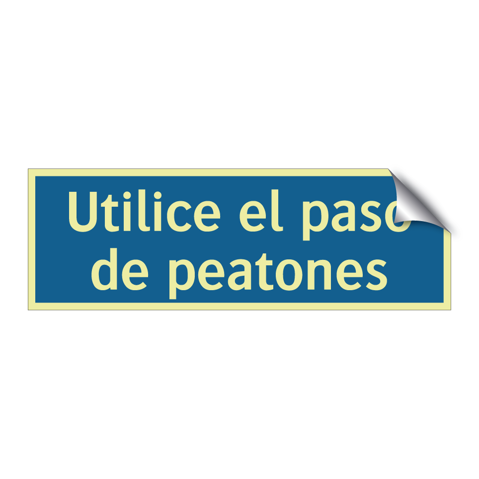 Utilice el paso de peatones