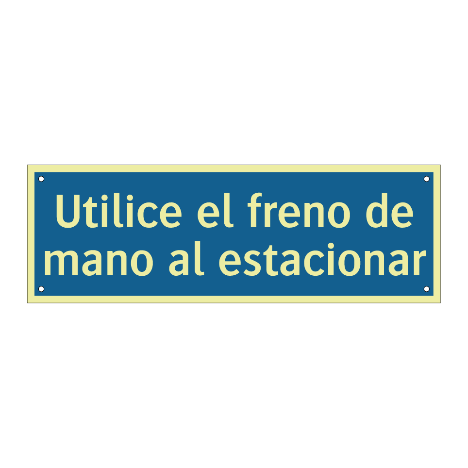 Utilice el freno de mano al estacionar