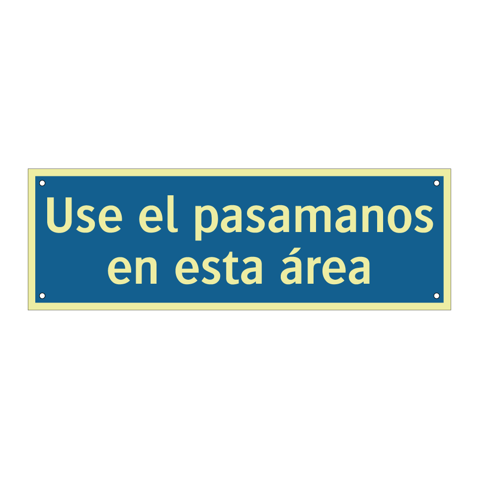 Use el pasamanos en esta área