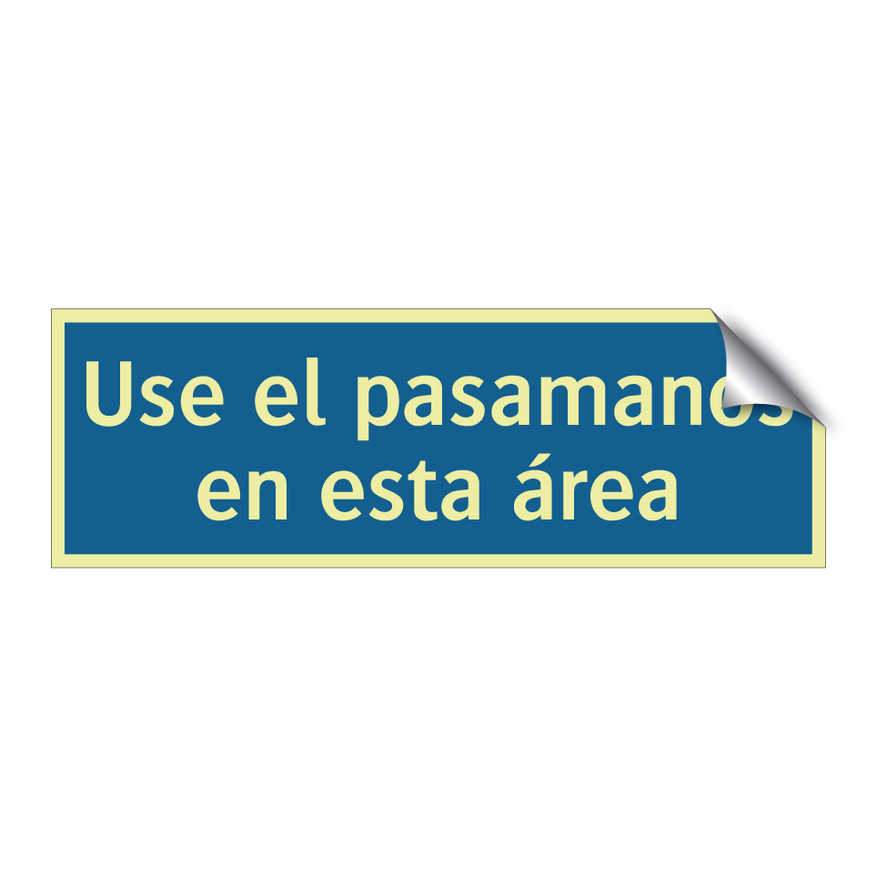 Use el pasamanos en esta área