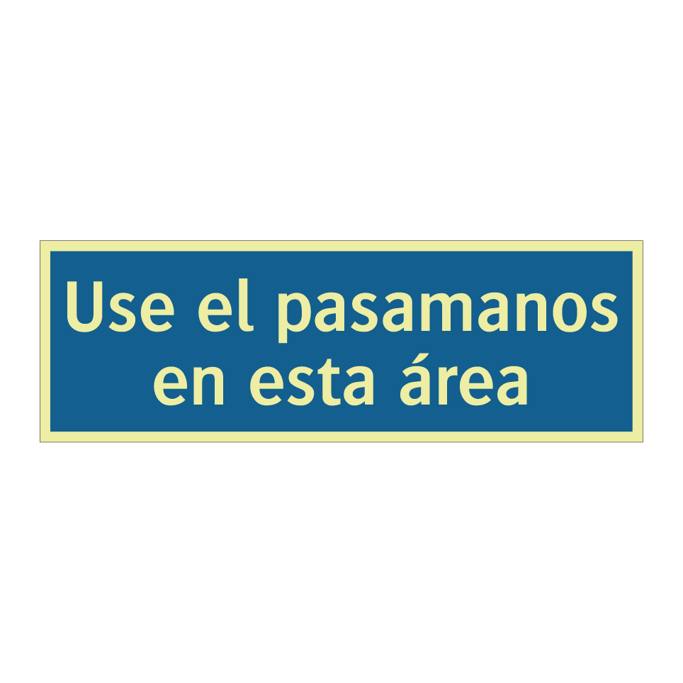 Use el pasamanos en esta área