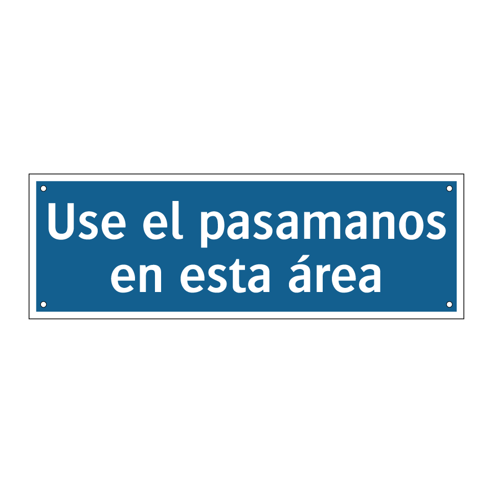 Use el pasamanos en esta área