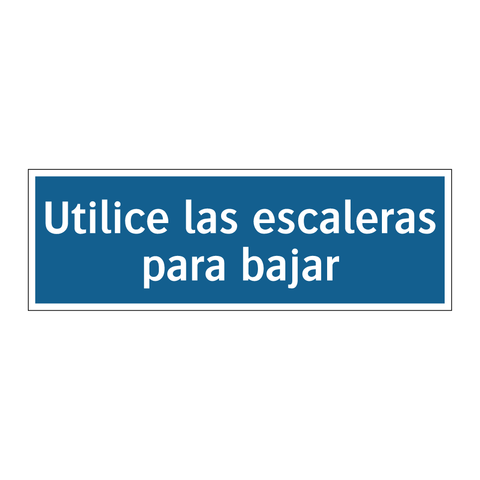 Utilice las escaleras para bajar
