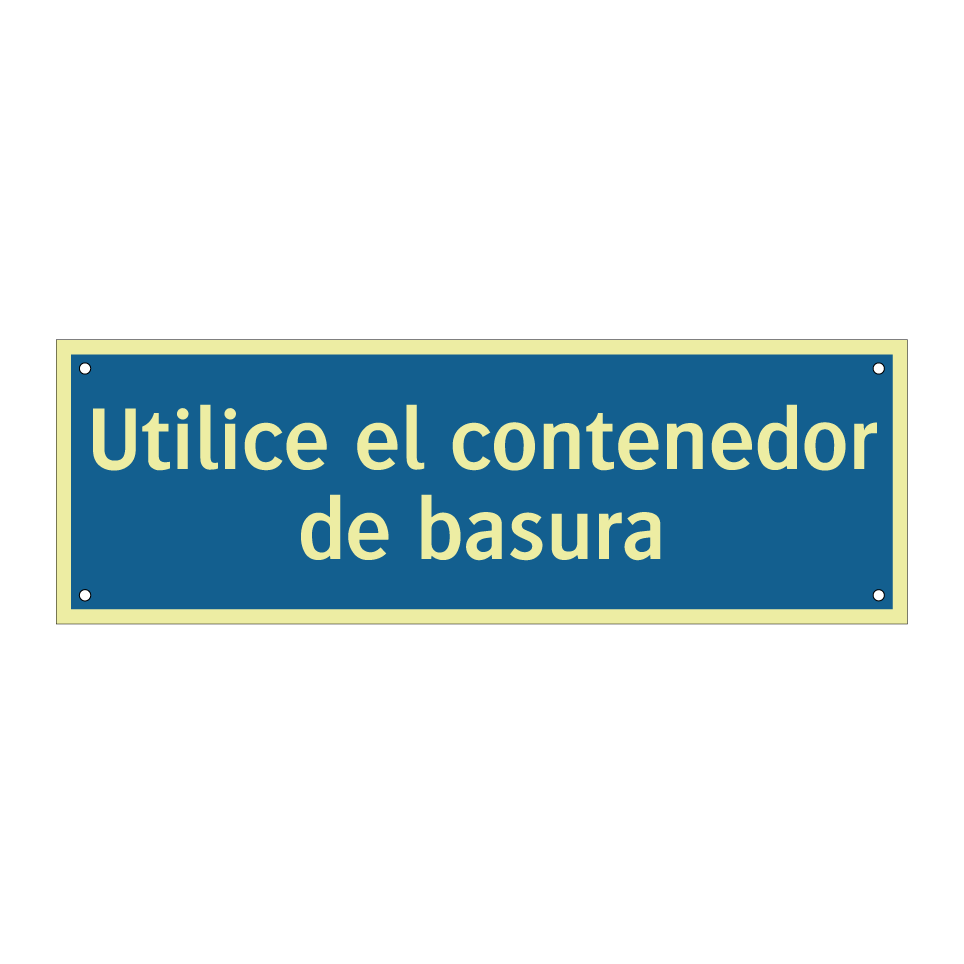Utilice el contenedor de basura