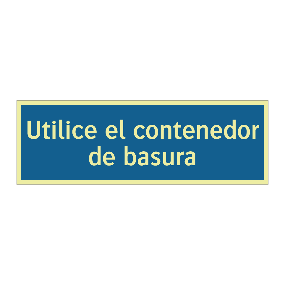 Utilice el contenedor de basura