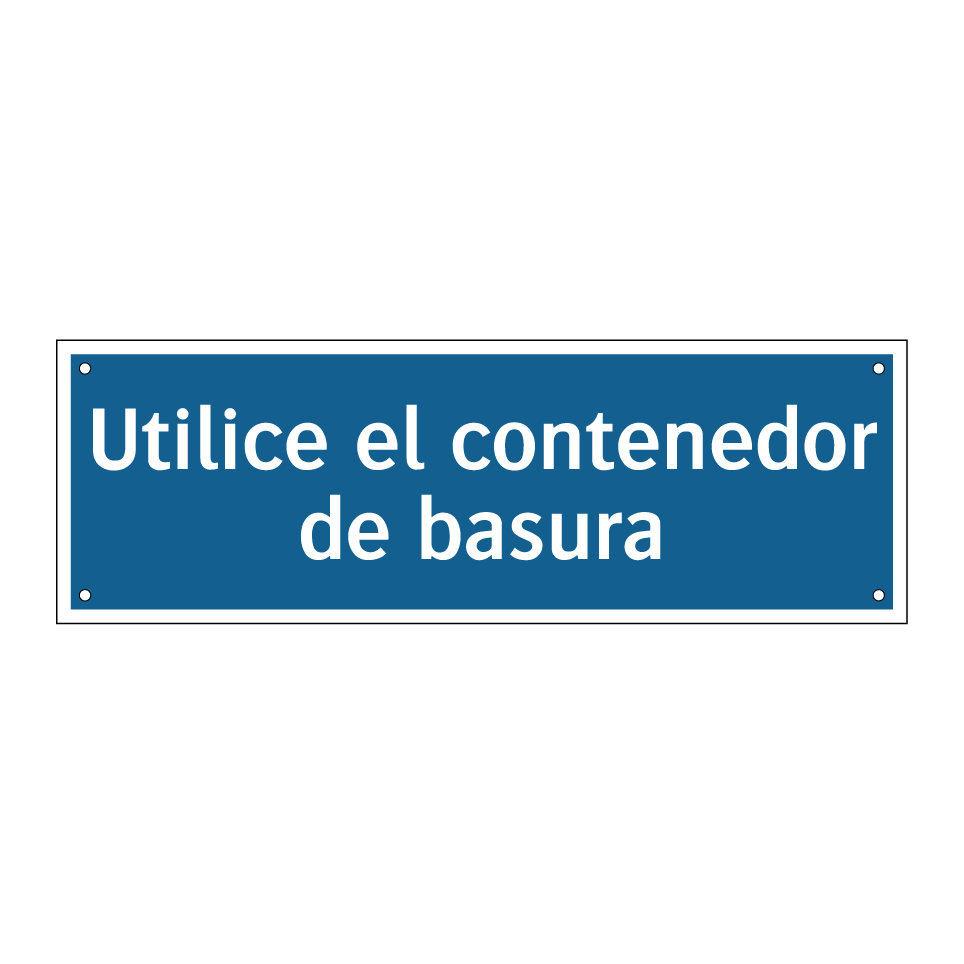 Utilice el contenedor de basura