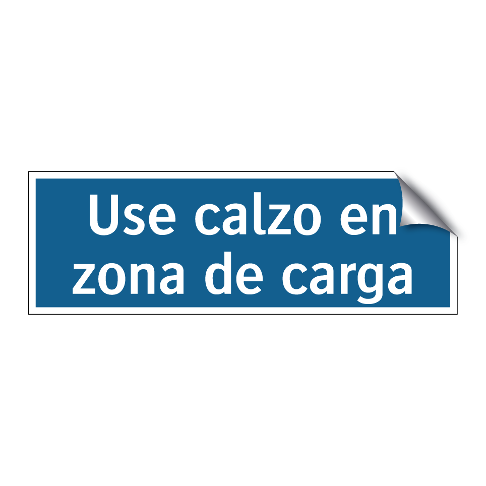 Use calzo en zona de carga