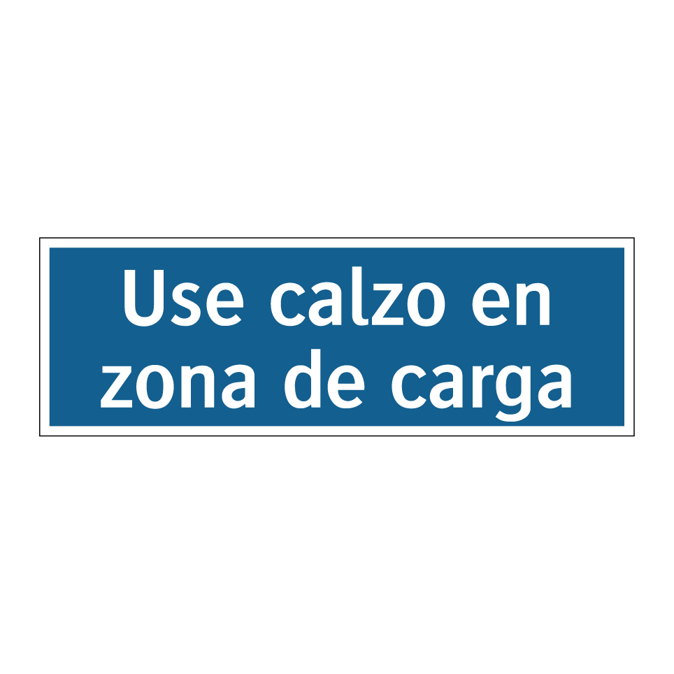 Use calzo en zona de carga