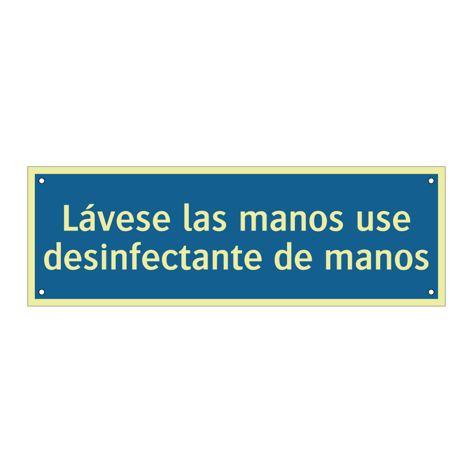 Lávese las manos use desinfectante de manos
