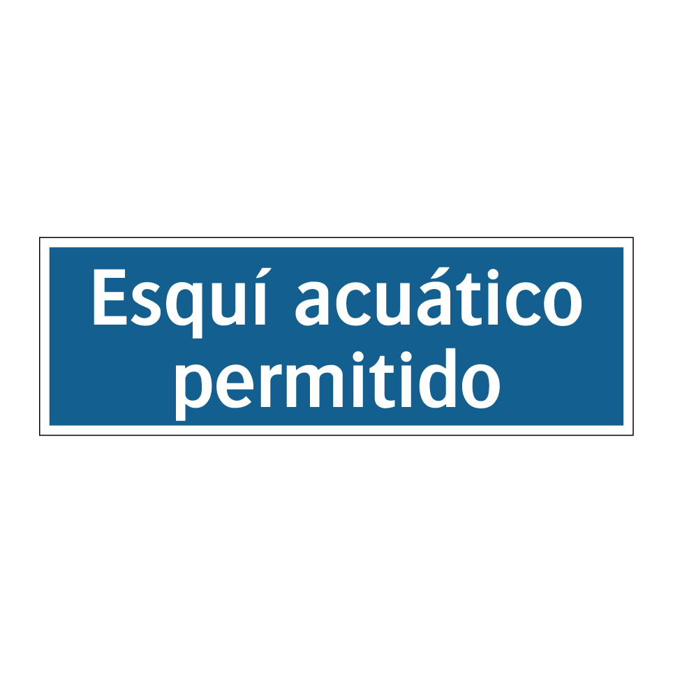 Esquí acuático permitido