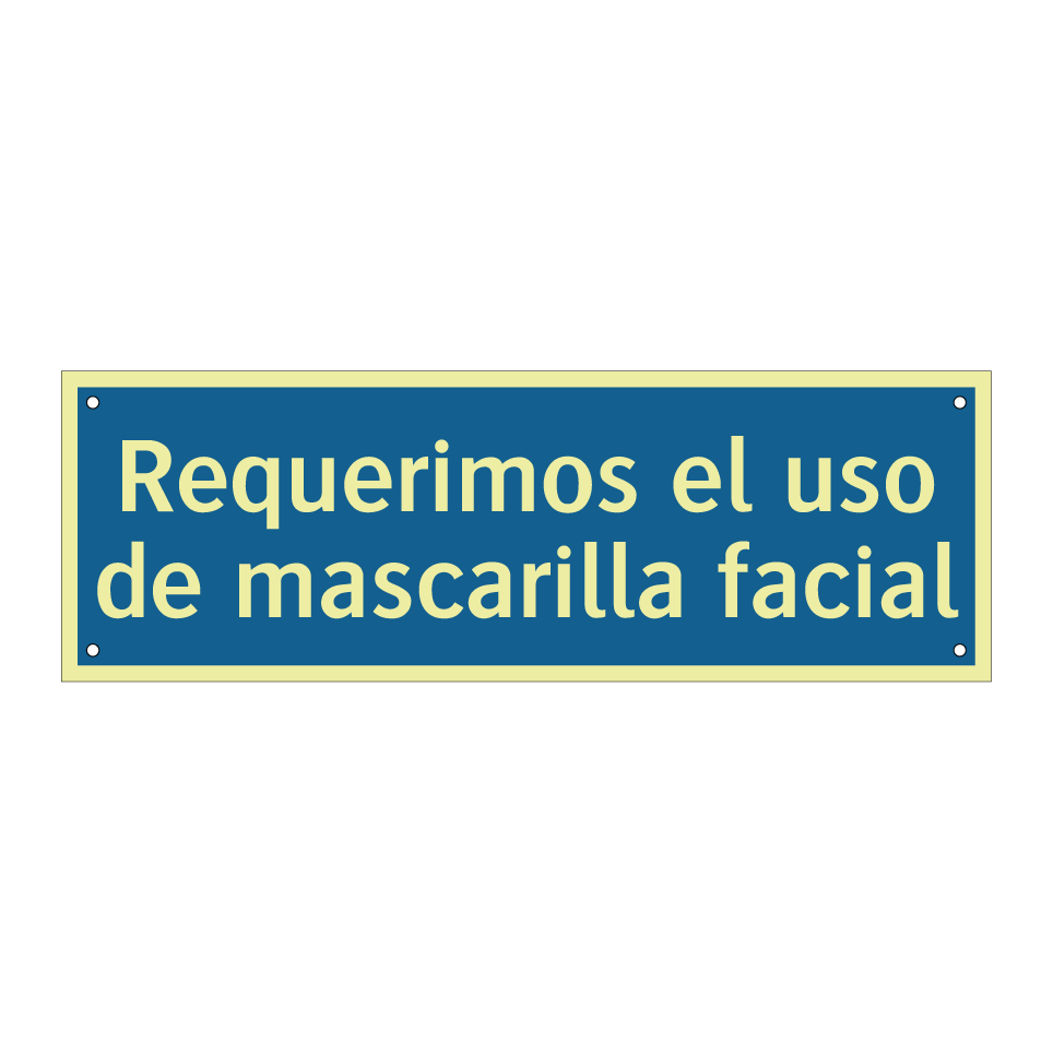 Requerimos el uso de mascarilla facial