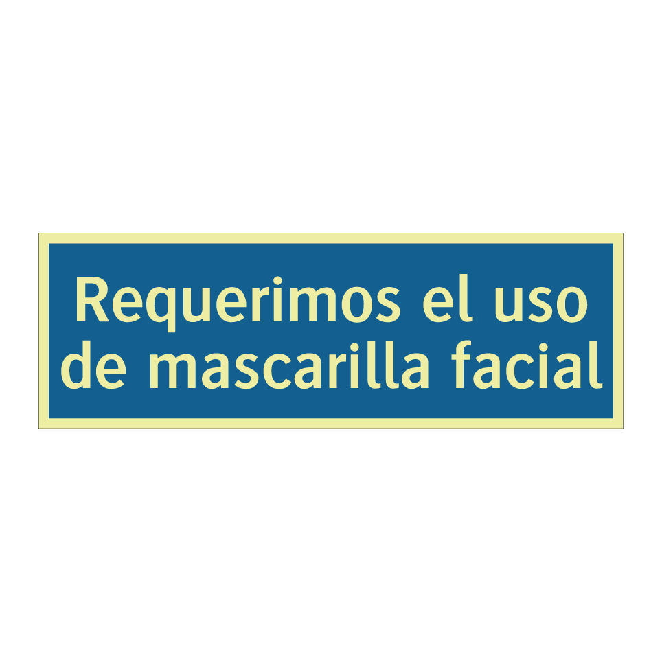 Requerimos el uso de mascarilla facial