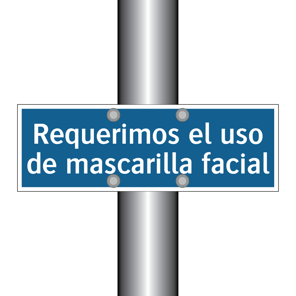 Requerimos el uso de mascarilla facial