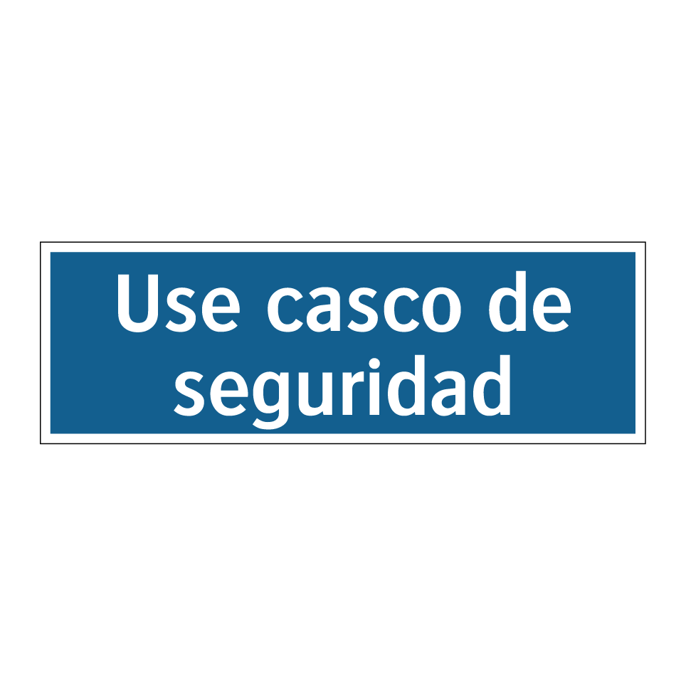 Use casco de seguridad