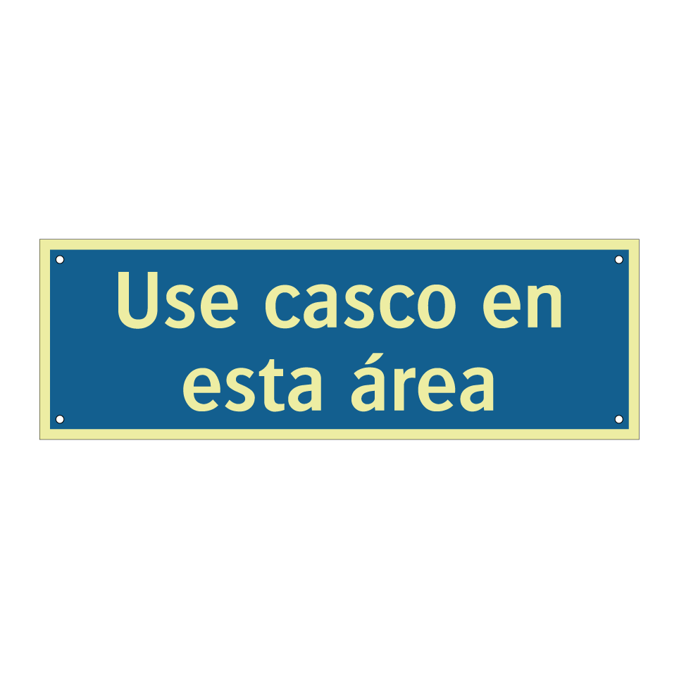 Use casco en esta área