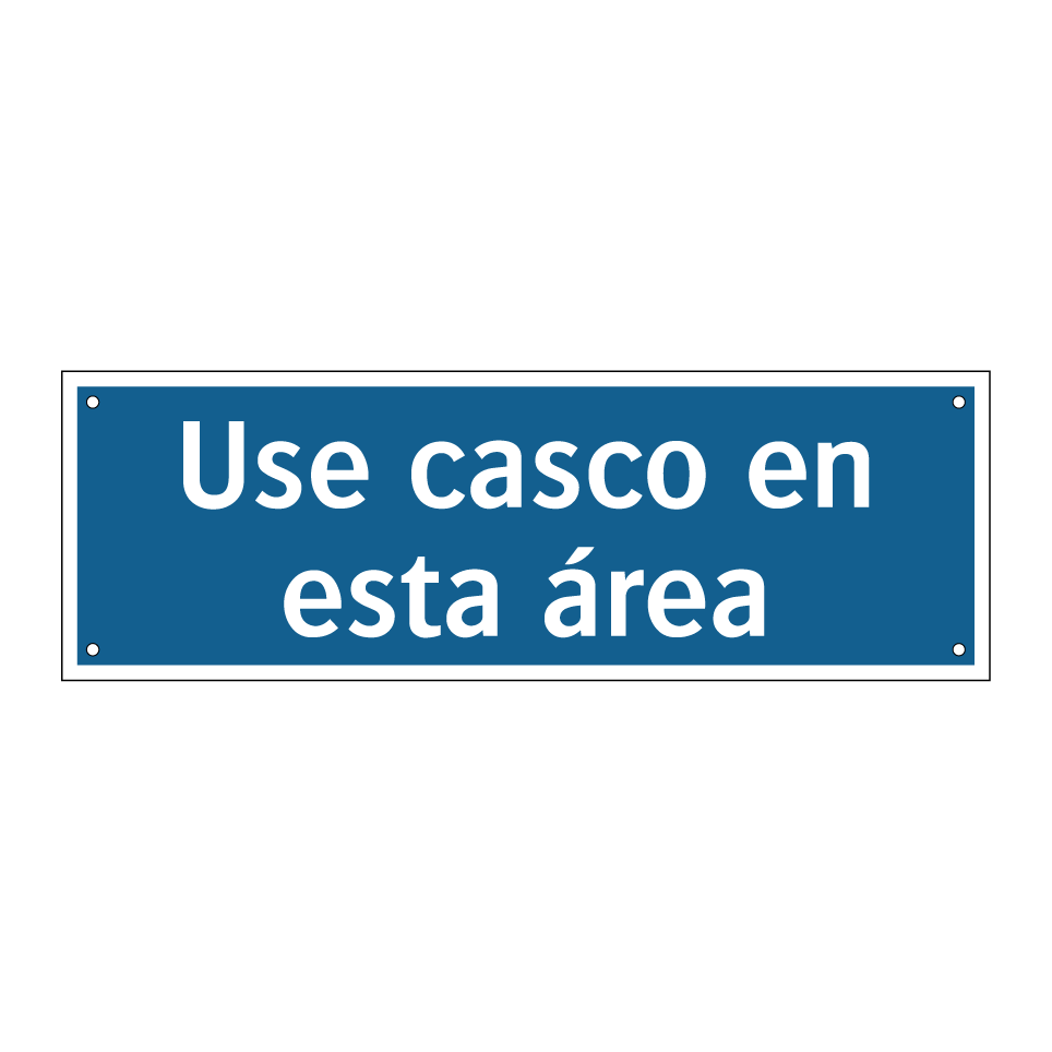 Use casco en esta área