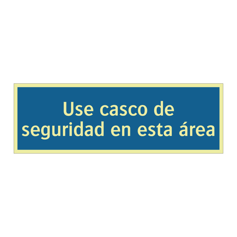 Use casco de seguridad en esta área