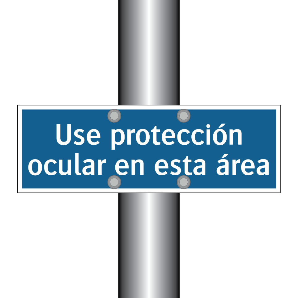 Use protección ocular en esta área
