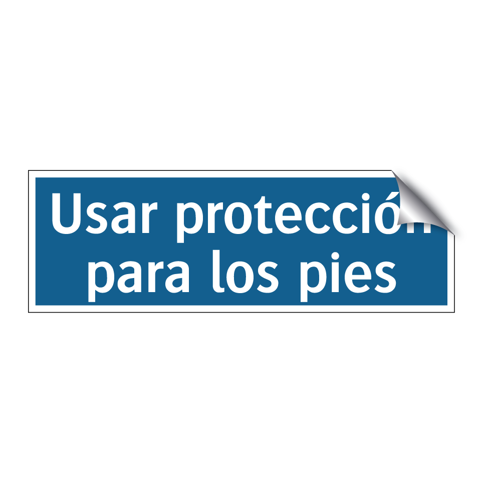 Usar protección para los pies
