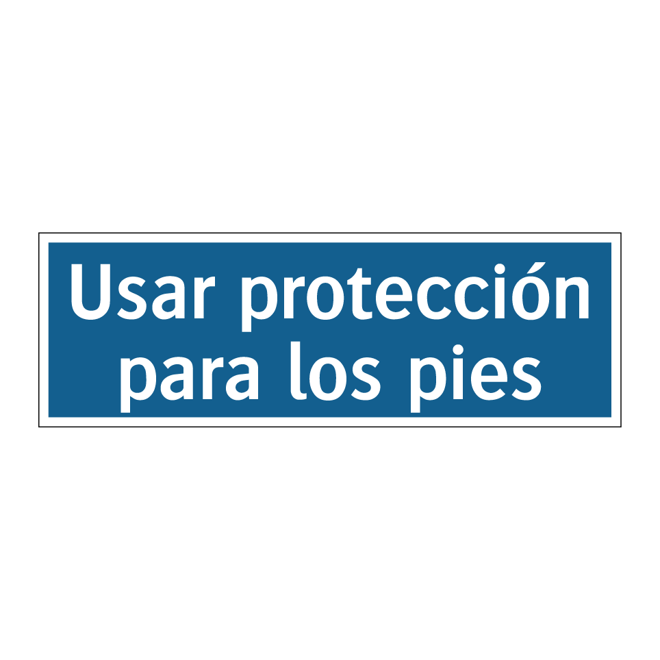 Usar protección para los pies