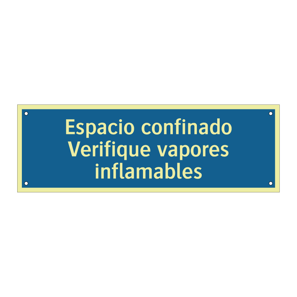 Espacio confinado Verifique vapores inflamables