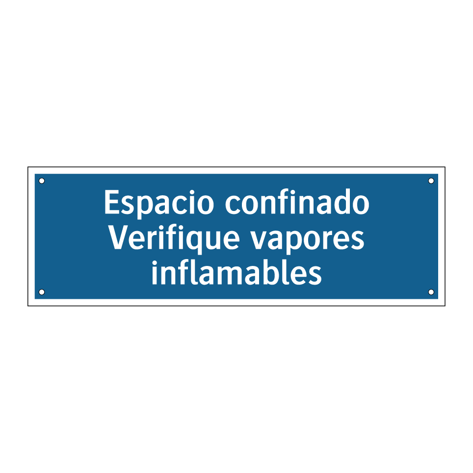 Espacio confinado Verifique vapores inflamables