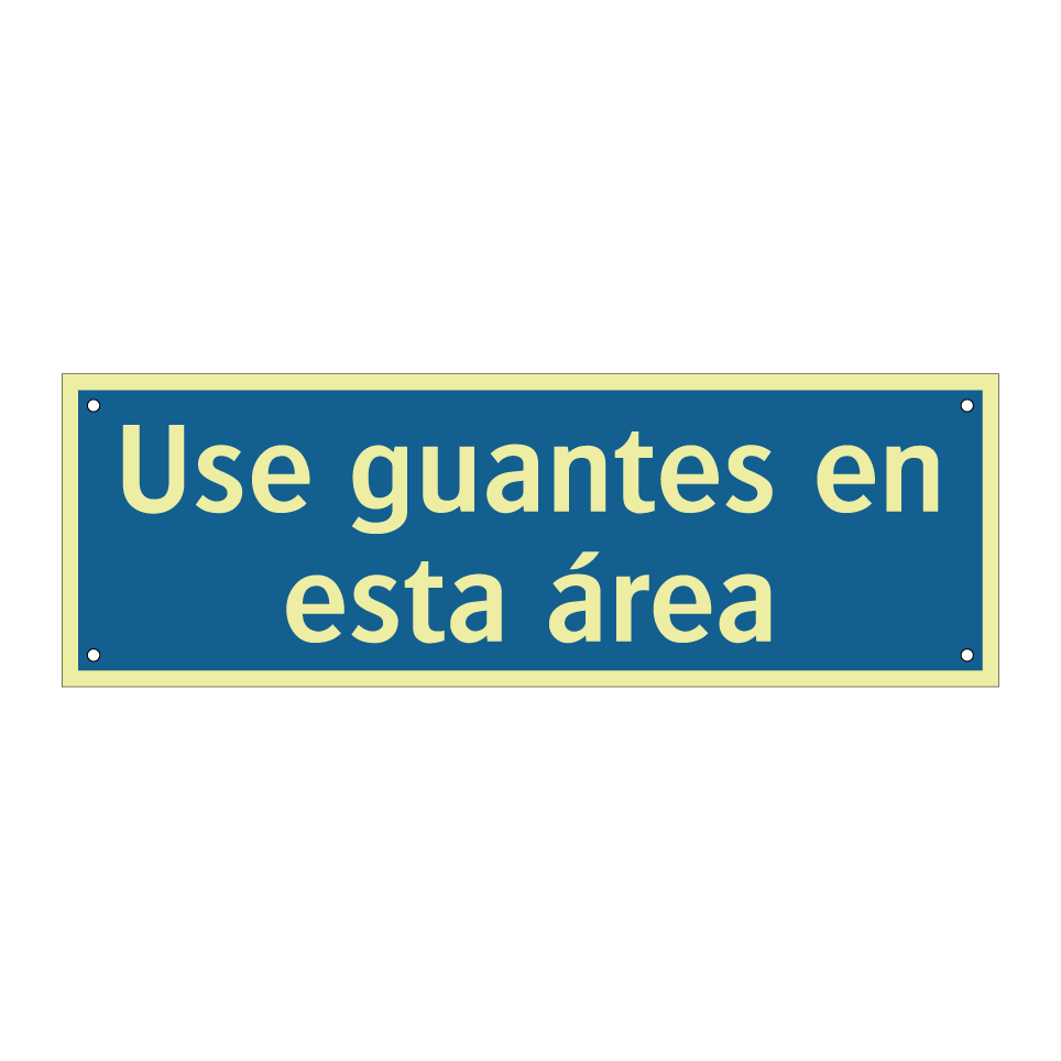 Use guantes en esta área