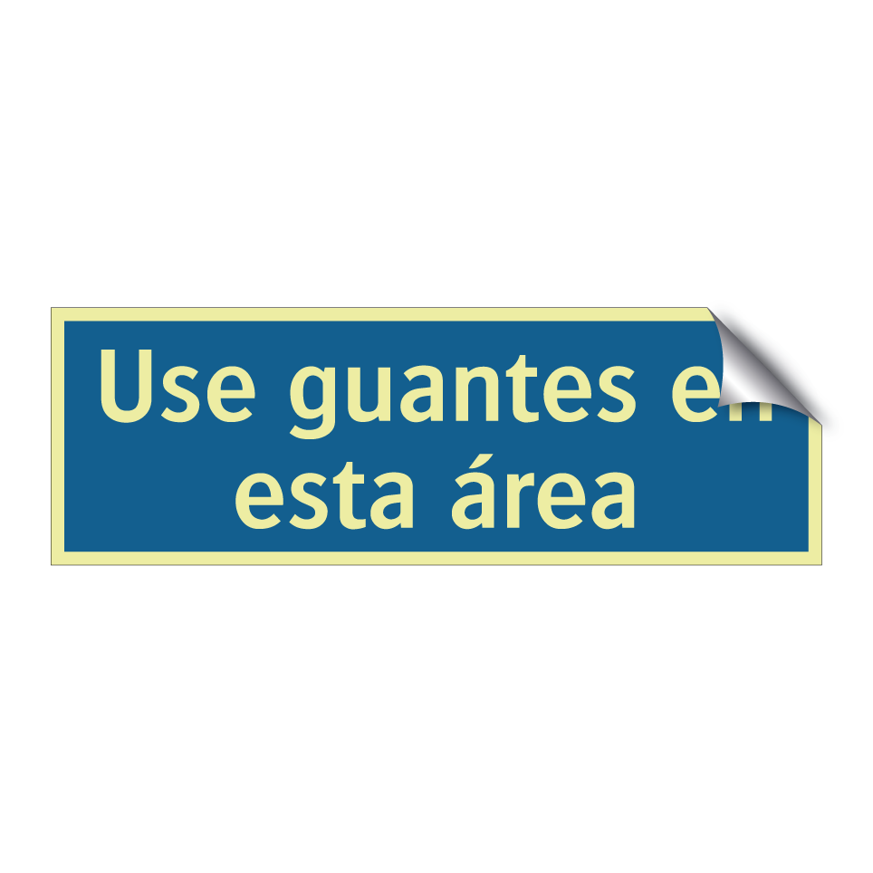 Use guantes en esta área