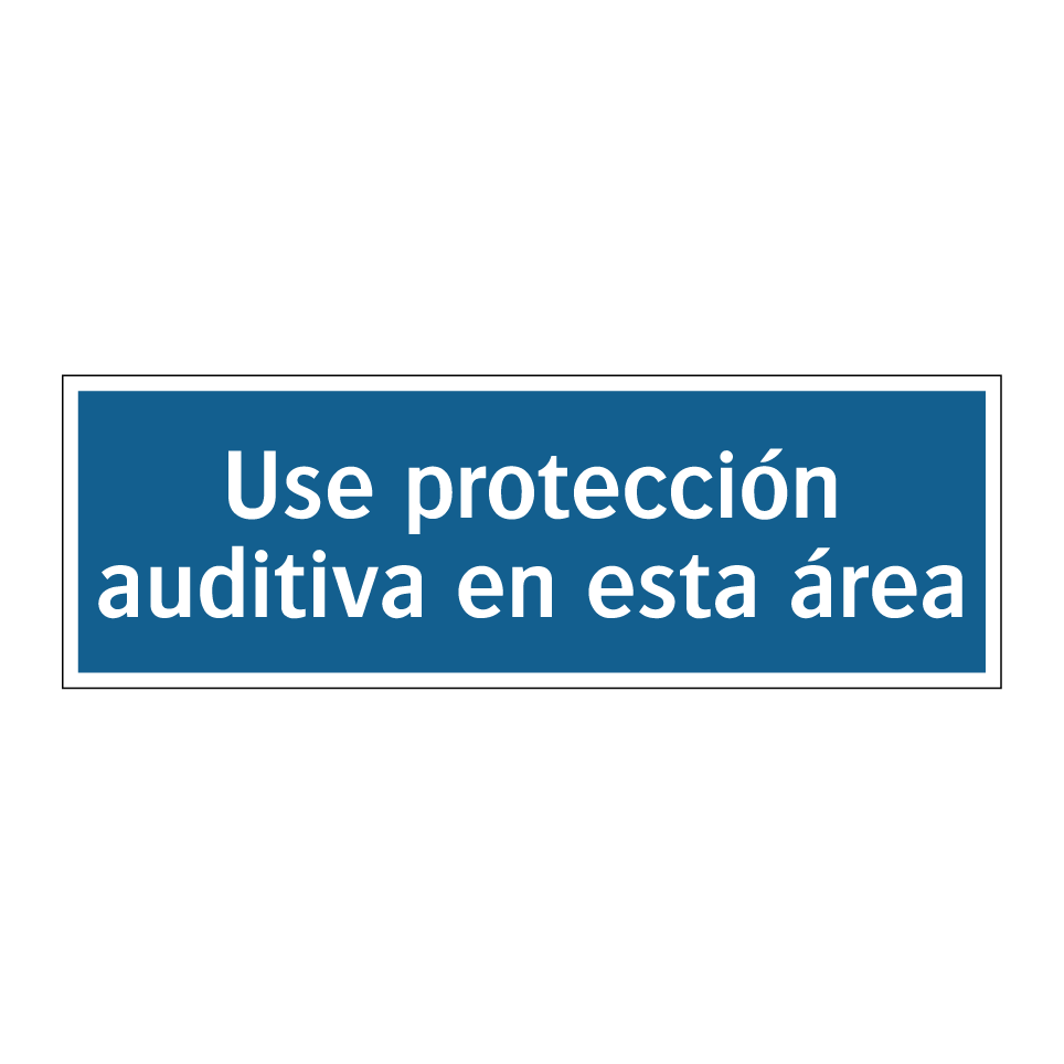 Use protección auditiva en esta área