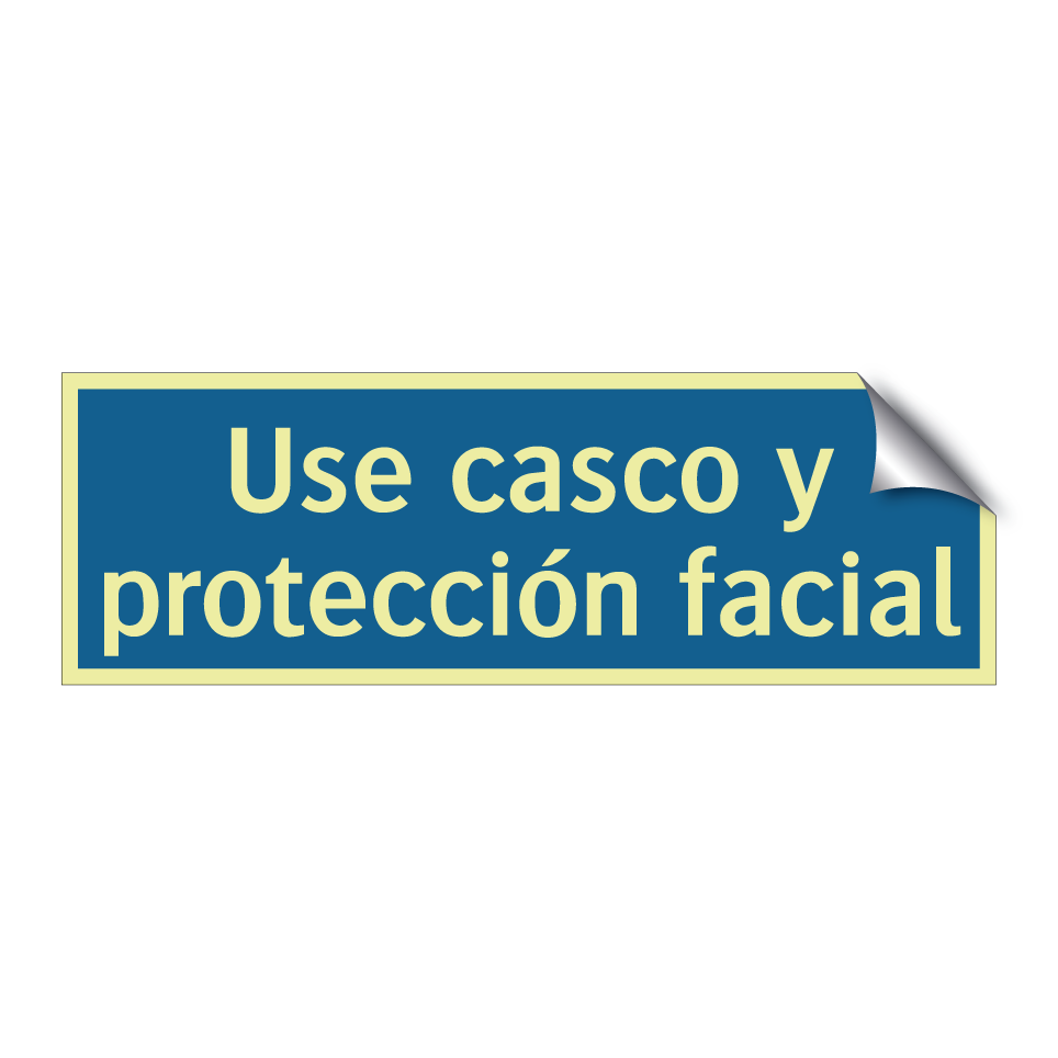 Use casco y protección facial