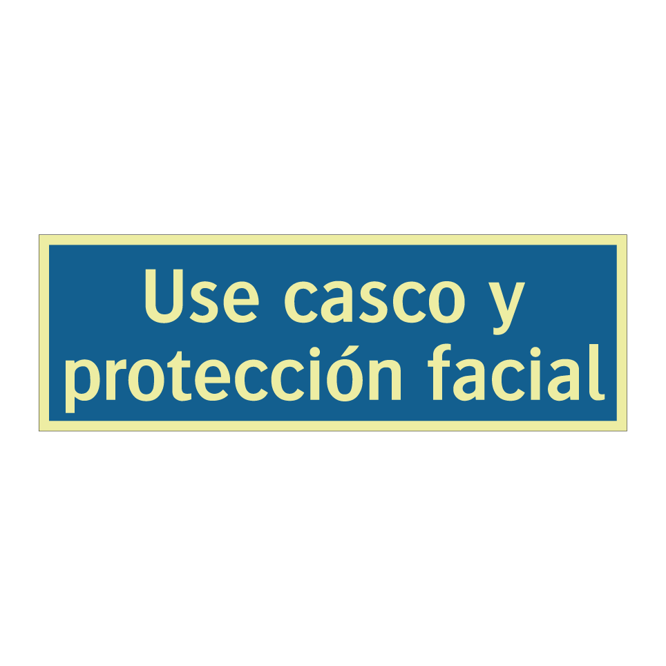 Use casco y protección facial