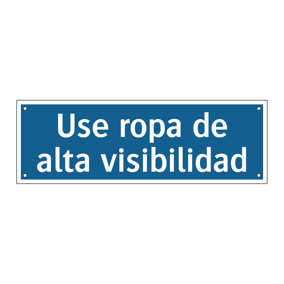 Use ropa de alta visibilidad