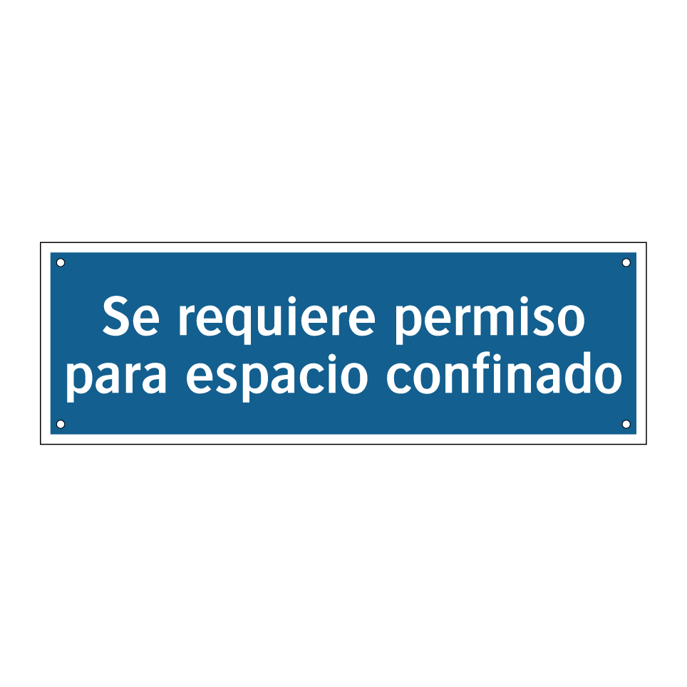 Se requiere permiso para espacio confinado