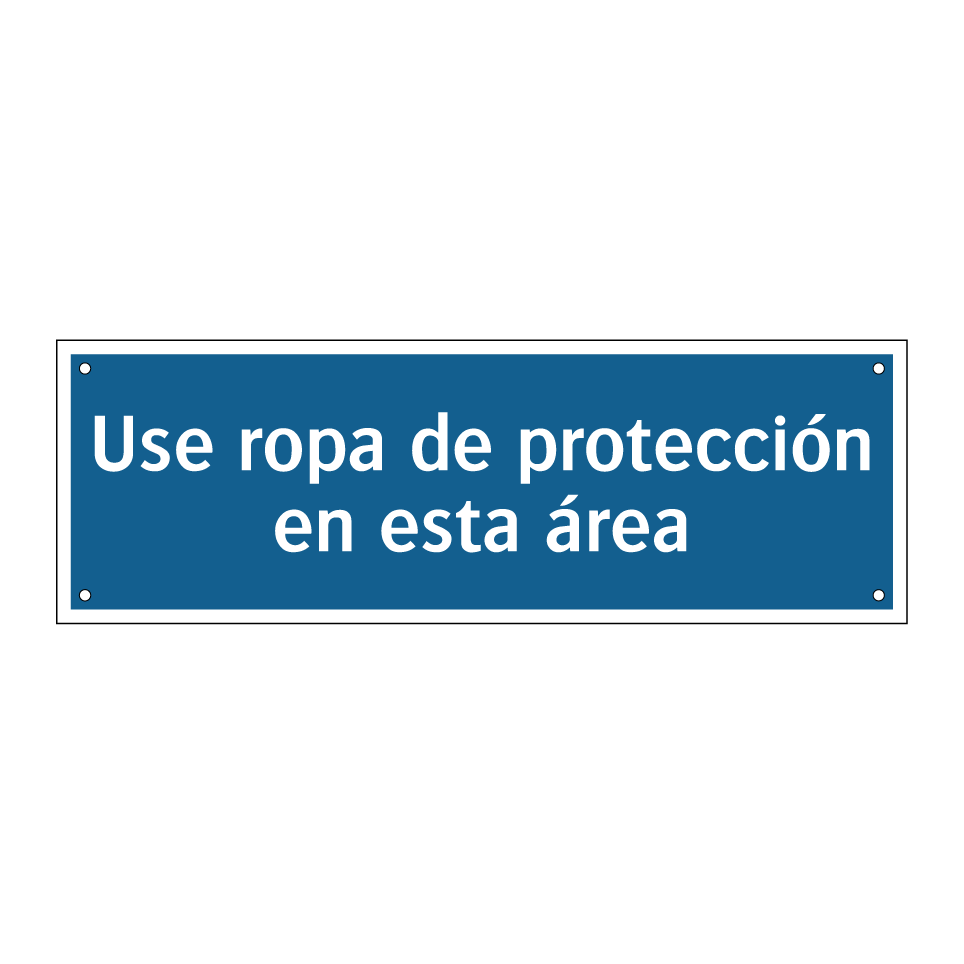 Use ropa de protección en esta área