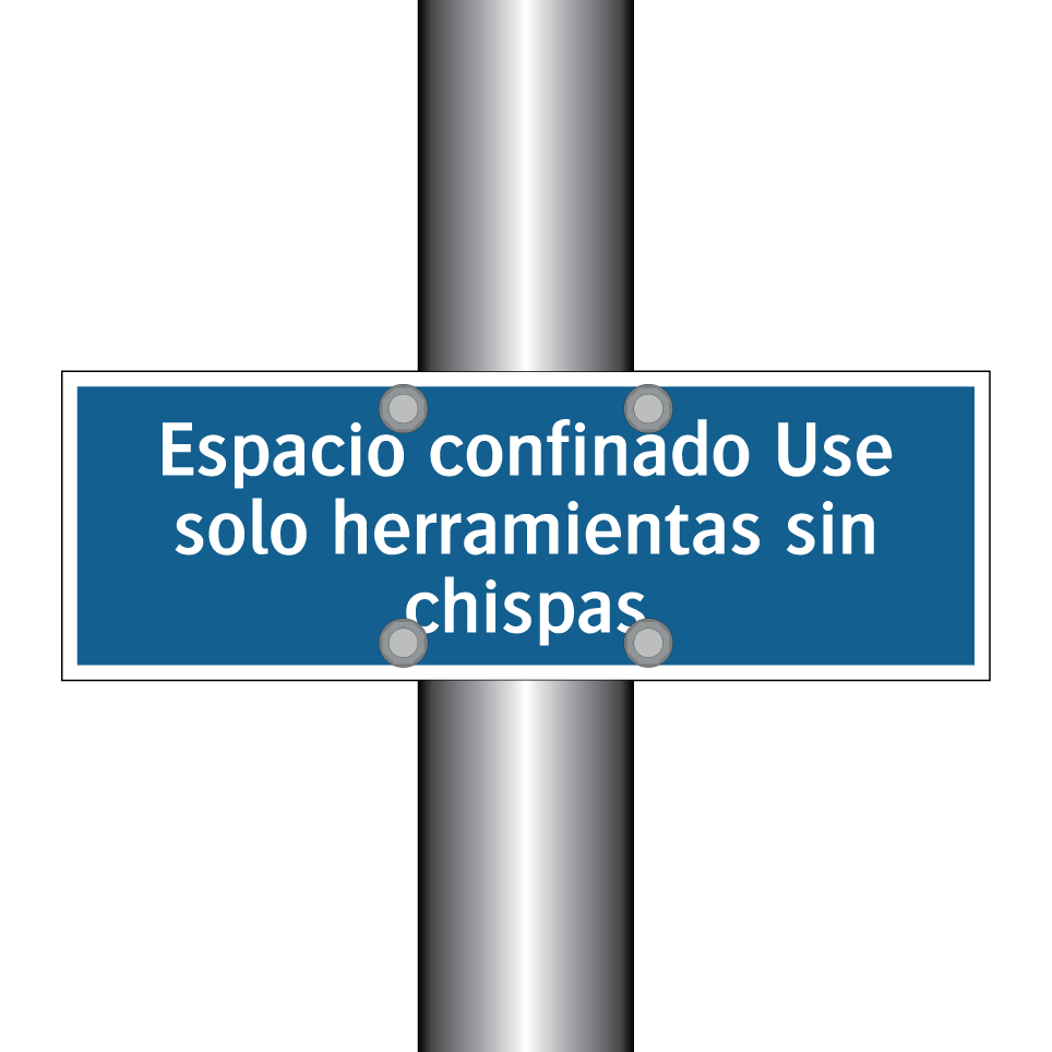 Espacio confinado Use solo herramientas sin chispas